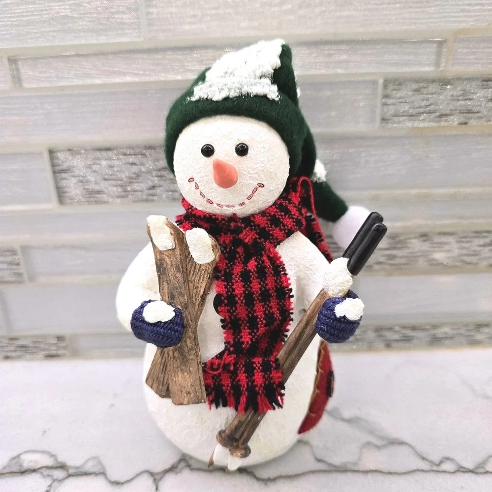 Vintage JCPenney Holiday Novelties Snowman Figurine Christmas Decor Boxed 7 Inch